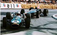 1967年 モナコGPマシン：ブラバムBT20 レプコ、BRM P61、ドライバー：デニー・ハルム、ジャッキー・スチュワート